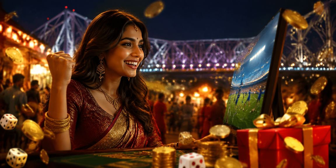 Night market in Kolkata where people engage in online betting